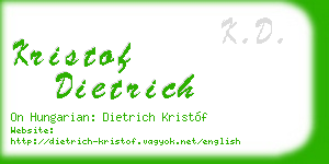 kristof dietrich business card