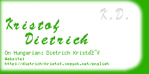 kristof dietrich business card